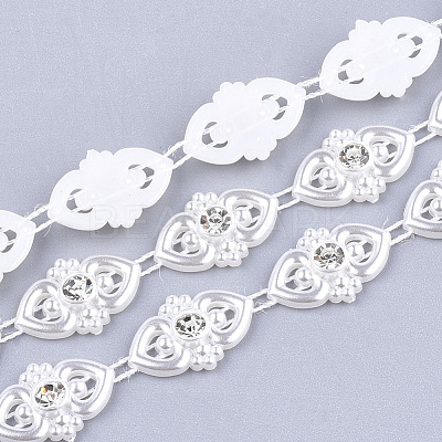 ABS Plastic Imitation Pearl Beaded Trim Garland Strand AJEW-S073-23-1
