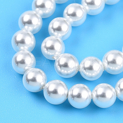 Baking Paint Pearlized Glass Pearl Bead Strands HY-N002-4mm-A12-1
