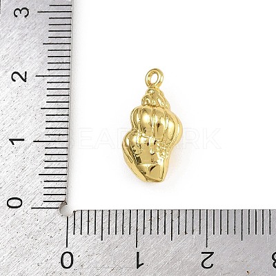 Shell Shape Brass ABS Imitation Pearl Pendants KK-I352-04C-G-1
