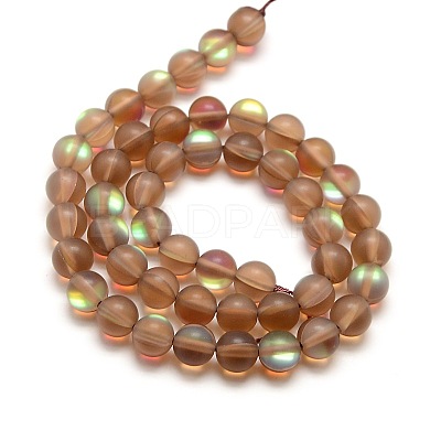 Synthetic Moonstone Beads Strands G-F142-10mm-04-1