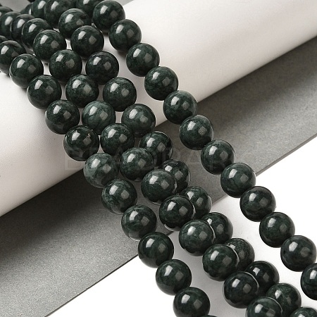 Natural Black Jade Beads Strands G-H067-A03-8MM-1