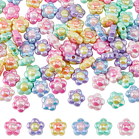 84PCS 6Colors Opaque Acrylic Beads SACR-DC0001-14-1
