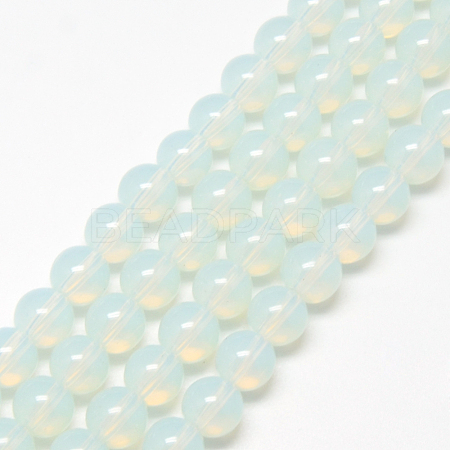 Baking Painted Glass Beads Strands DGLA-Q023-6mm-DB1-1
