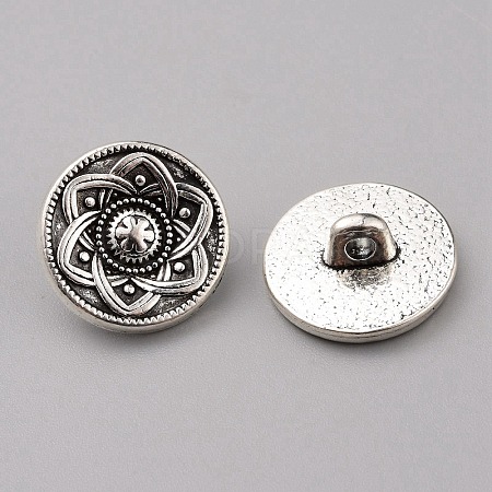 1-Hole Alloy Shank Buttons LS-BUTT-WH0020-22A-1