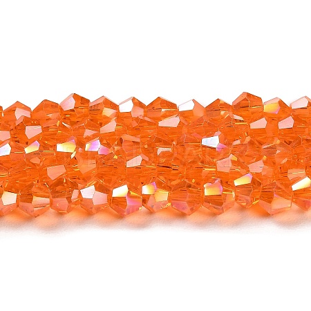 Transparent Electroplate Glass Beads Strands EGLA-A039-T2mm-B23-1