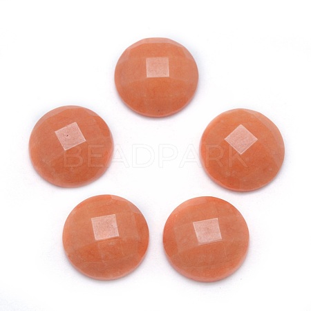 Natural Red Aventurine Cabochons G-P393-P09-14.5mm-1