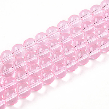 Baking Paint Transparent Glass Beads X1-DGLA-N006-8mm-01-1