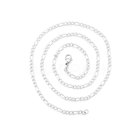 Men's 201 Stainless Steel Figaro Chains Necklace NJEW-N050-A08-3-50P-1