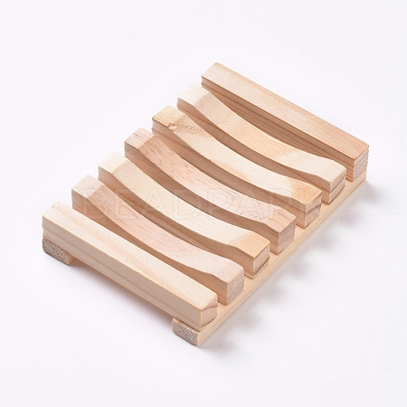 Natural Wooden Soap Case Holder AJEW-WH0105-55A-1