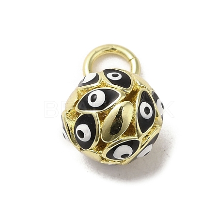 Brass Enamel Charms KK-E092-12G-07-1