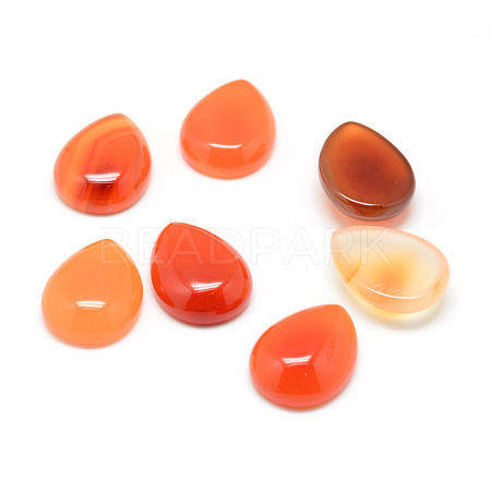 Dyed Natural Carnelian Gemstone Cabochons G-T024-13x18mm-14-1