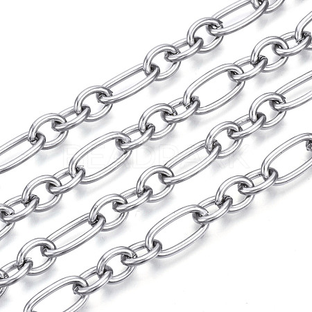 Tarnish Resistant 304 Stainless Steel Figaro Chains Chains CHS-N001-03P-1