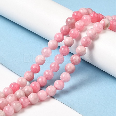 Natural Dyed White Jade Beads Strands G-M402-C03-07-1