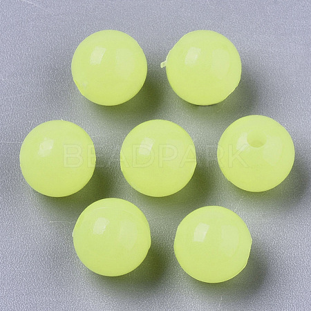 Luminous Acrylic Beads MACR-N008-25F-6MM-1