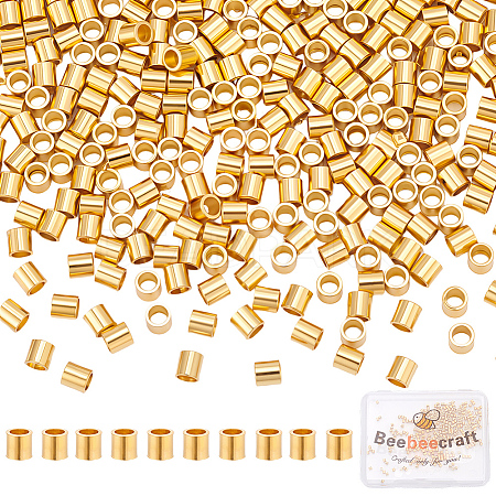 300Pcs 201 Stainless Steel Crimp Beads STAS-BBC0009-77A-1
