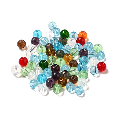 Mixed Color Round Glass Beads X-GR6mm-1