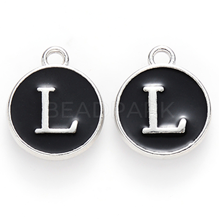 Platinum Plated Alloy Charms X-ENAM-S118-02L-P-1