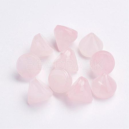 Natural Rose Quartz Cabochons G-P287-B06-1