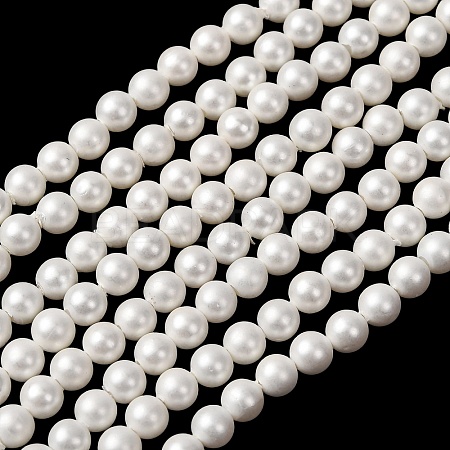 Round Shell Pearl Bead Strands BSHE-L011-4mm-A013A-1