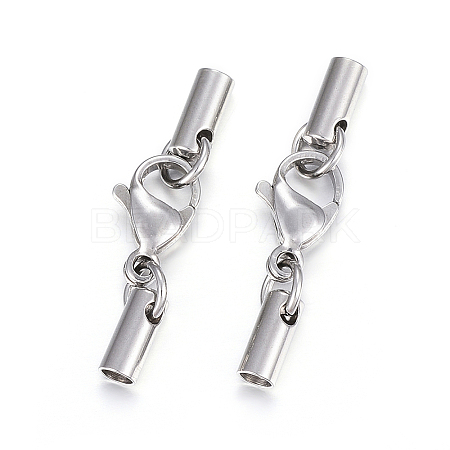 304 Stainless Steel Lobster Claw Clasps STAS-E147-51P-1