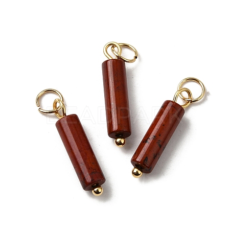 Natural Red Jasper Pendants STAS-C120-01G-10-1