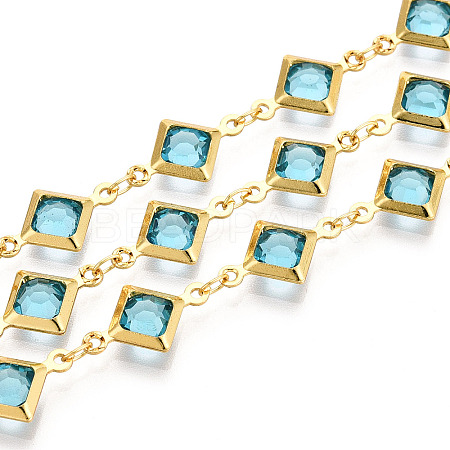Brass Rhombus Link Chains CHC-N023-08D-G-1