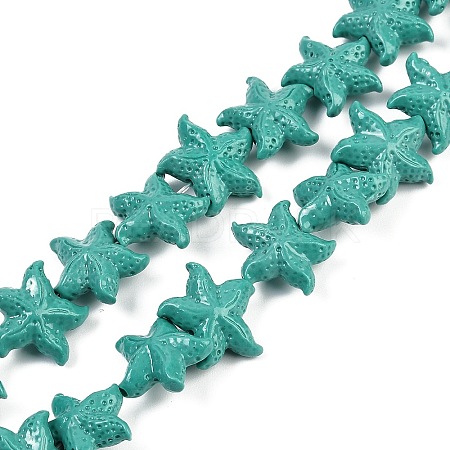 Synthetic Coral Dyed Carved Beads Strands CORA-K009-06B-07-1