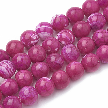 Dyed Natural Crackle Agate Beads Strands X-G-T100-02D-1