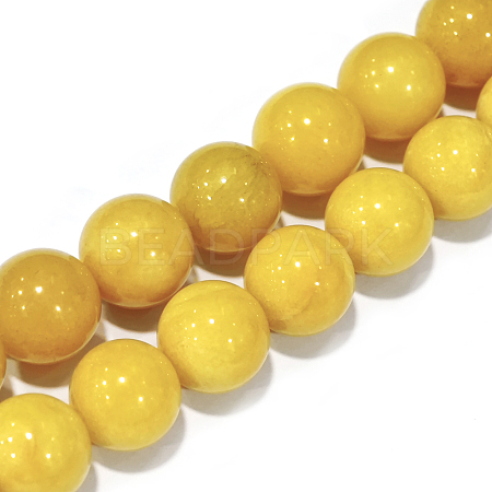 Natural White Jade Round Bead Strands G-P070-29-6mm-1