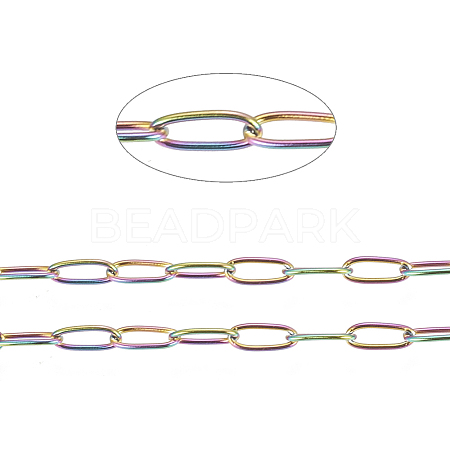 Ion Plating(IP) 304 Stainless Steel Paperclip Chains CHS-F010-01I-MC-1