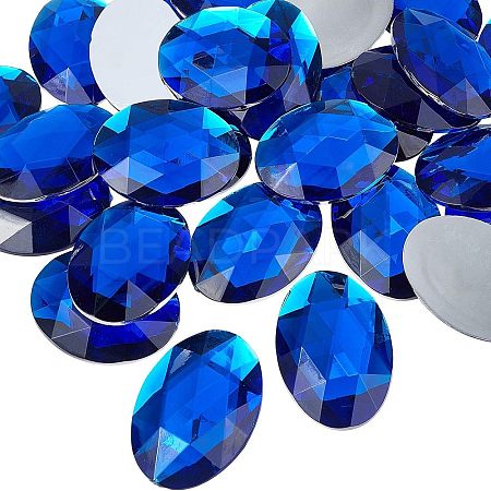 Acrylic Rhinestone Flat Back Cabochons GACR-FG0001-02-1