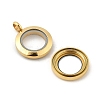 304 Stainless Steel Floating Locket Pendants STAS-E443-41G-2