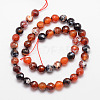 Natural Fire Crackle Agate Bead Strands G-K166-07F-8mm-12-2