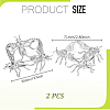 Bees Zinc Alloy Crystal Ball Display Bases AJEW-WH0796-07B-2