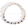 Minimalist ABS Imitatiom Pearl Round Beads Stretch Bracelets for Women EC7988-2-1