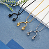 ANATTASOUL 3Pcs 3 Colors Alloy Music Headset Pendant Necklaces Set for Women NJEW-AN0001-28-7