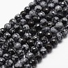 Natural Snowflake Obsidian Beads Strands G-G736-06-4mm-1