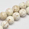 Round Natural Magnesite Beads Strands X-G-M138-42-A-1