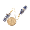 Natural Sodalite Chip Beaded Dangle Earrings EJEW-JE04788-13-4