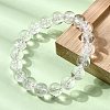 Natural Quartz Crystal Round Beads Stretch Bracelets for Women BJEW-L712-B03-10mm-3