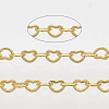 3.28 Feet Soldered Brass Heart Chains X-CHC-T008-03G-1