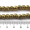 Electroplated Natural Lava Rock Beads Strands G-A251-B01-01D-4