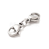 304 Stainless Steel Double Lobster Claw Clasps STAS-E178-01A-P-2