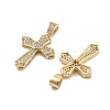 Brass Pave Cubic Zirconia Pendants KK-U009-06A-G-2