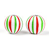Spray Painted Schima Wood Beads WOOD-T032-36B-3