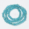 Electroplate Transparent Glass Beads Strands EGLA-A034-T6mm-H14-2