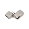 304 Stainless Steel Snap Lock Clasps STAS-U055-02A-P-2