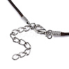 Waxed Cotton Cord Necklace Making X-MAK-S034-005-4