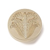Golden Tone Wax Seal Brass Stamp Head DIY-B079-02G-19-1