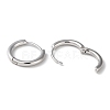 Anti-Tarnish Rhodium Plated 925 Sterling Silver Huggie Hoop Earrings STER-D016-03B-P-2